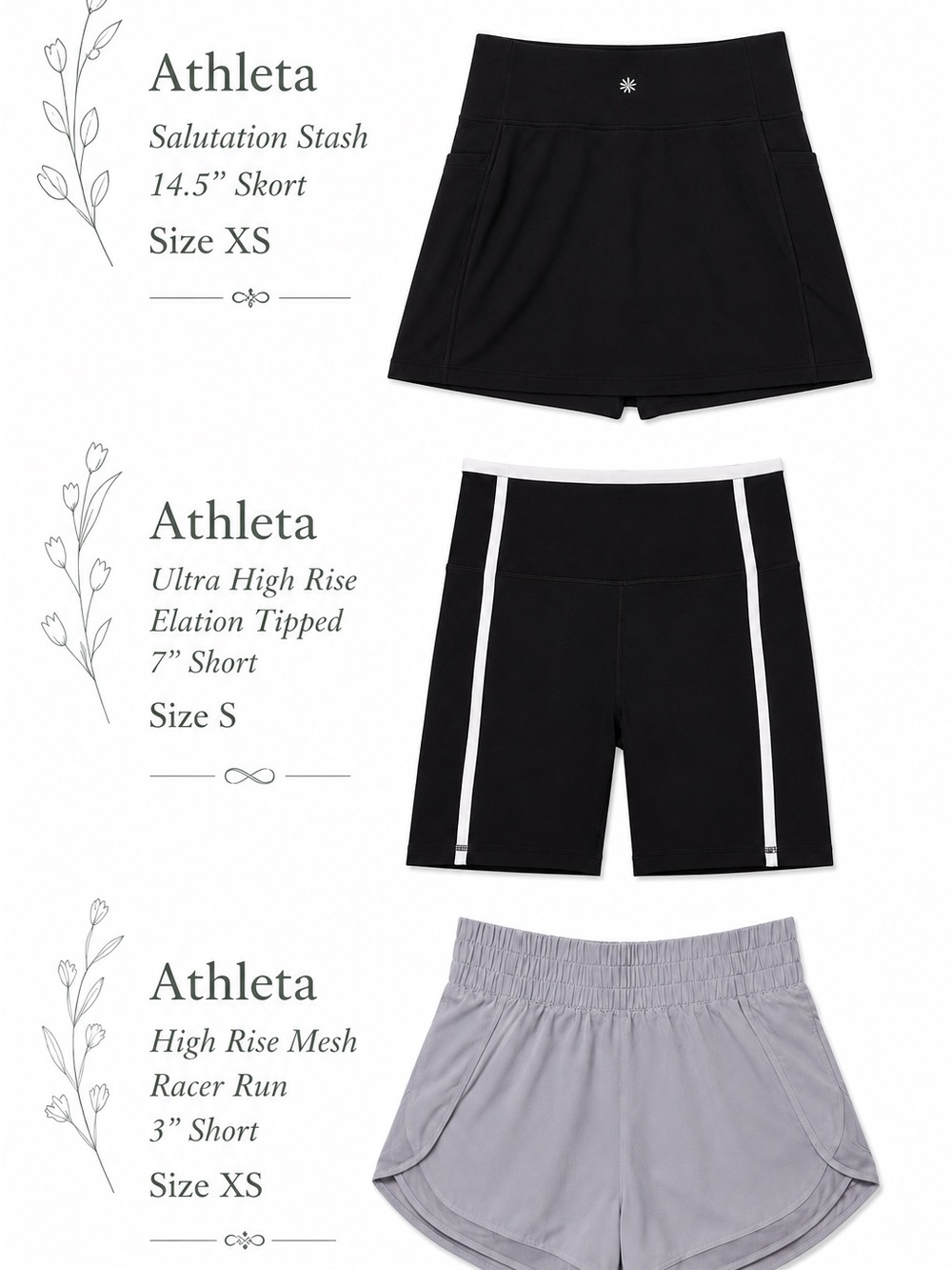 BUNDLE Athleta Shorts & Skort